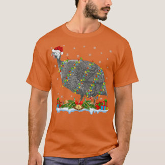 Guinea Fowl Älskare Matching Santa Hat Guinea Fowl T Shirt