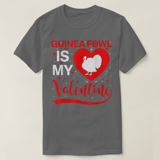 Guinea Fowl är min Valentine Heart Guinea Fowl Val T Shirt (Design framsida)