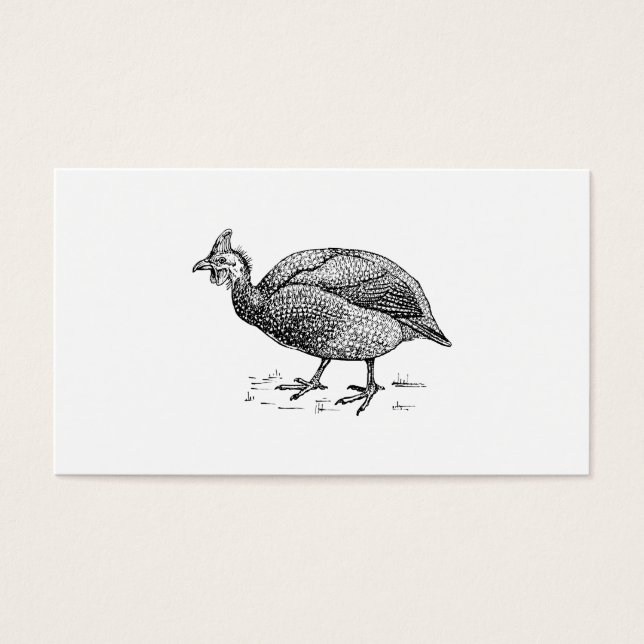 Guinea Fowl Bird Art Visitkort (Framsidan)