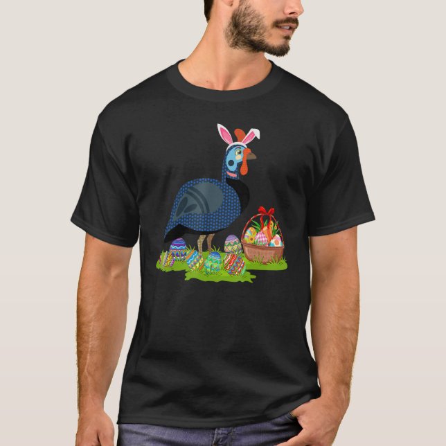 Guinea Fowl Bird Påskägg Hunting Bunny Guinea F T Shirt (Framsida)