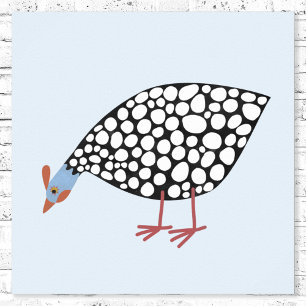 Guinea Fowl Bird Poster