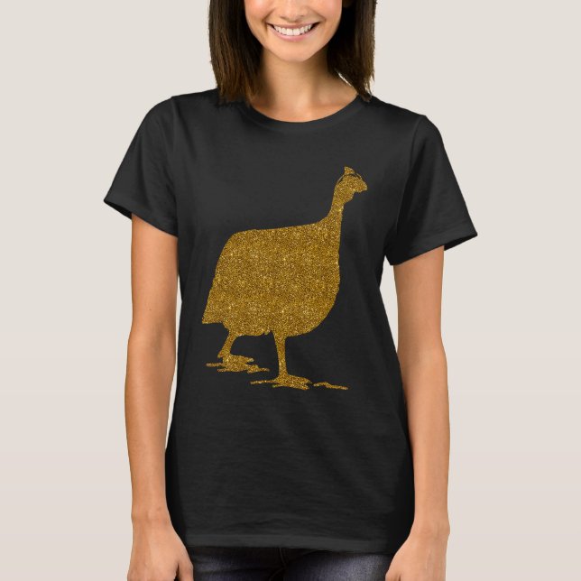 Guinea Fowl  For Women Girl Pearl hen Bird Animal T Shirt (Framsida)