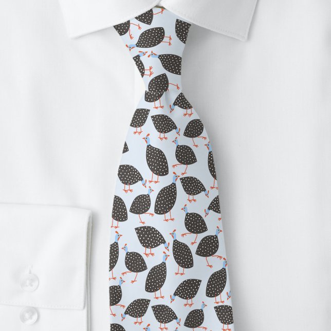 Guinea Fowl Mönster Blue Slips (Guineafowl fun bird neck tie)