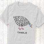 Guinea Fowl Personlig T Shirt<br><div class="desc">En söt guineansk Hen som har en innehållsmässig peck. Originalkonst av Nic Squirrell. Ändra namn för att anpassa sig.</div>