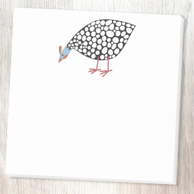 Guinea Fowl Post-it Block (Guineafowl guinea hen post it notes)
