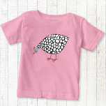 Guinea Fowl T Shirt<br><div class="desc">En söt guineansk Hen som har en innehållsmässig peck. Originalkonst av Nic Squirrell.</div>