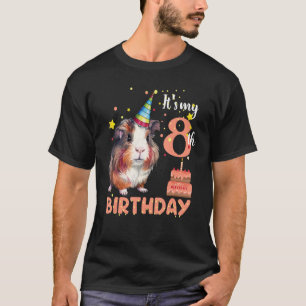 Guinea Gris 8 år gammal flotta 8:e födelsedag Småb T Shirt