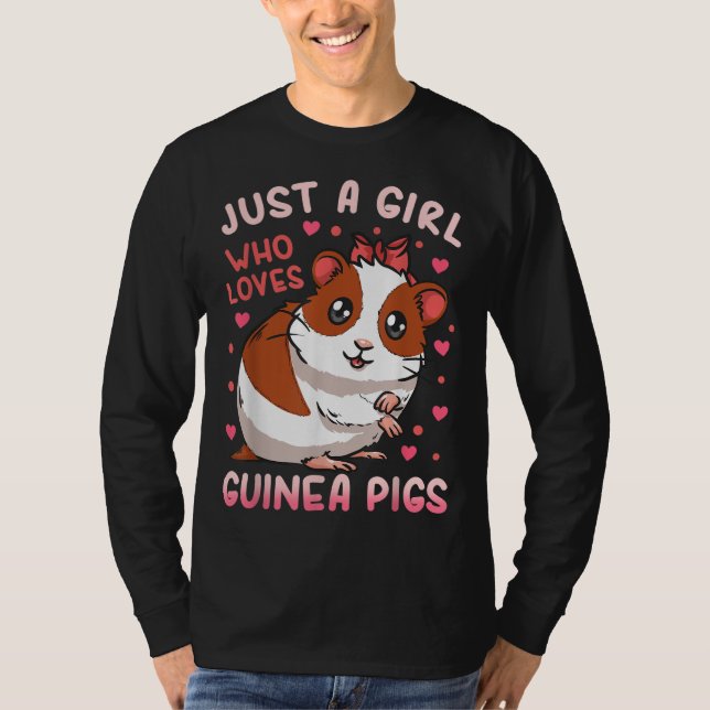 Guinea Gris är bara en flicka som Kärlek Guinea Gr T Shirt (Framsida)