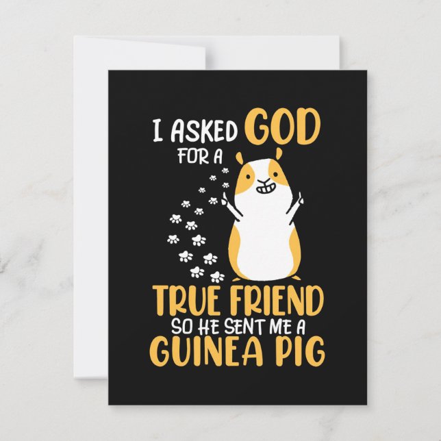 Guinea Gris är en sann vän Tack Kort (Framsida)