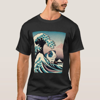 Guinea Gris Art Underbara vågen utanför Kanagawa J T Shirt