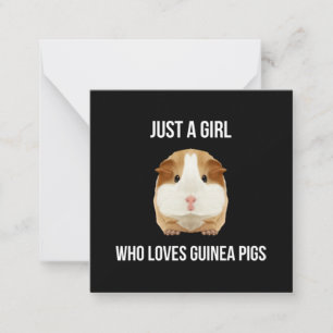 Guinea Gris Bara en flicka Kärlek Wheek Anteckningskort