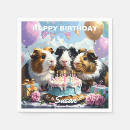 Guinea Gris Birthday Pappersservett