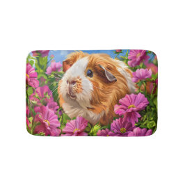 Guinea Gris bland Rosa Flowers Badrumsmatta