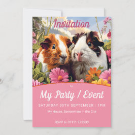 Guinea Gris Bland Wildblommor Inbjudningar