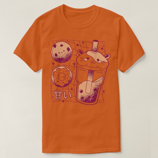 Guinea Gris Boba Tea Bubble Tea Kawaii Guinea Gris T Shirt (Design framsida)