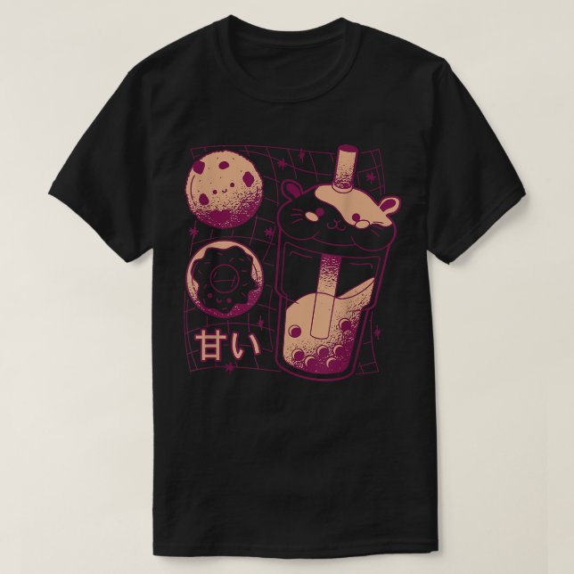 Guinea Gris Boba Tea Bubble Tea Kawaii Guinea Gris T Shirt (Design framsida)