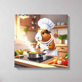 Guinea Gris Chef Canvastryck