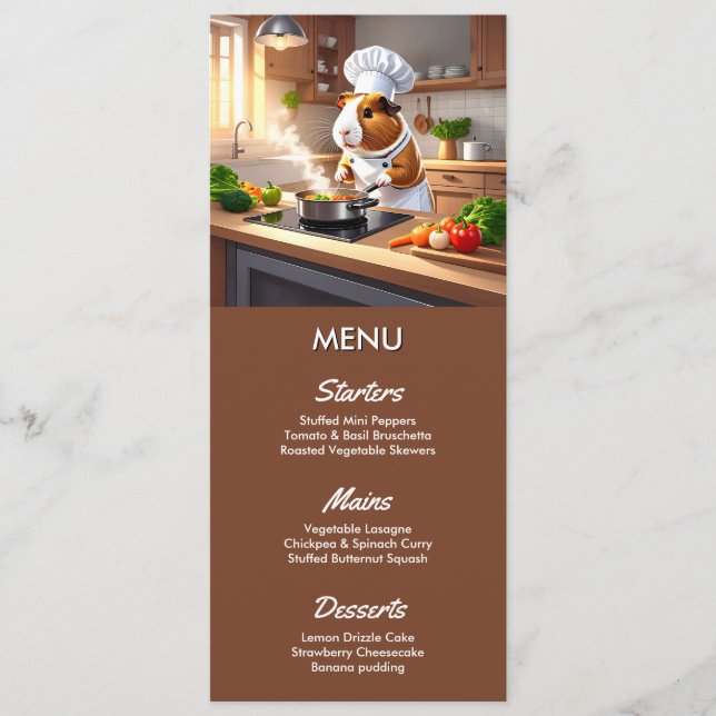 Guinea Gris Chef Meny (Framsida)