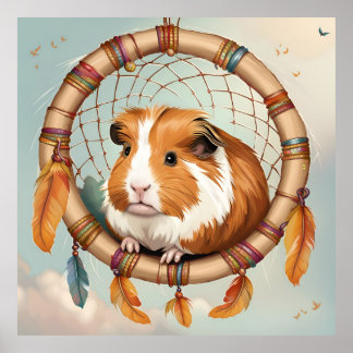Guinea Gris Dreamcatcher Poster