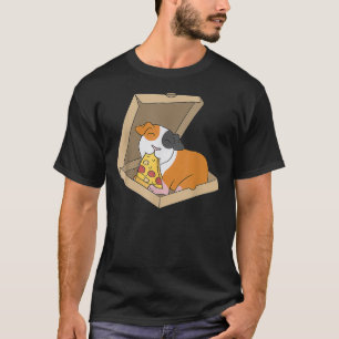 Guinea Gris Eating Pizza Funny Pet T Shirt