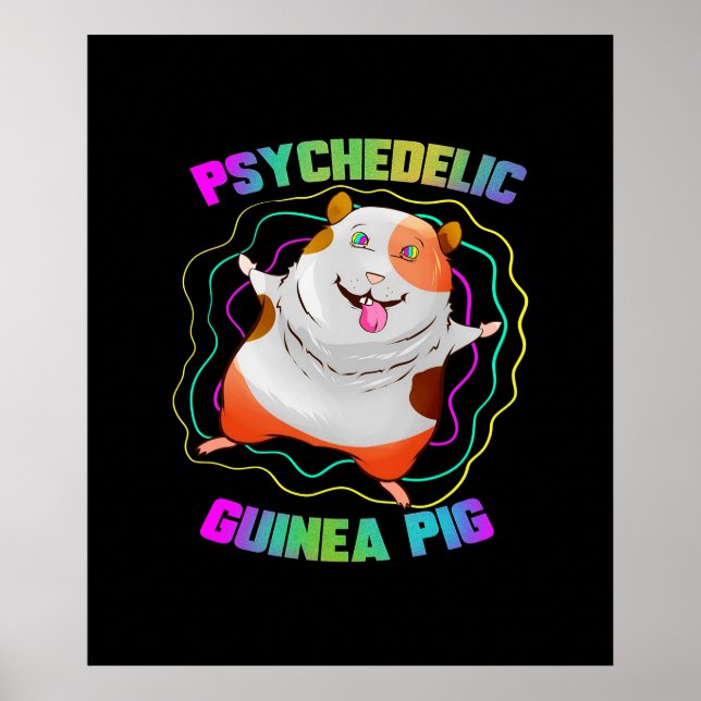 Guinea Gris EDM Party Pet | Colorful Guinea Gris Poster (Framsidan)