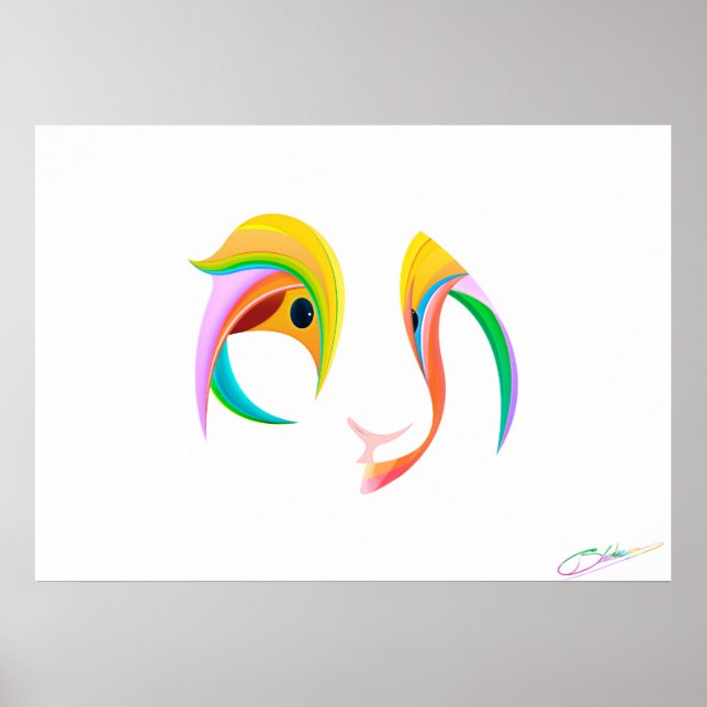 Guinea Gris eller två fåglar Poster (Framsidan)