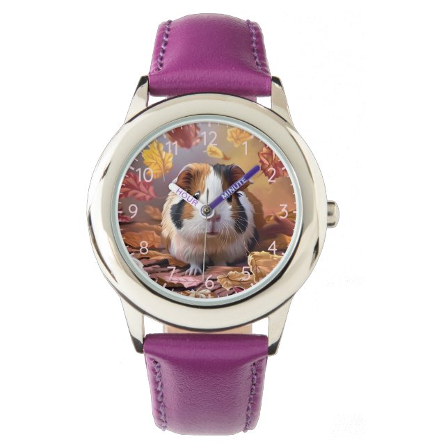 Guinea Gris & Falling Höst löv Armbandsur (Framsida)