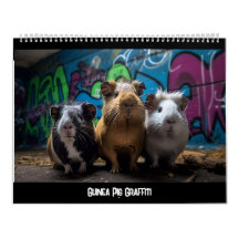 Guinea Gris Graffiti Calendar