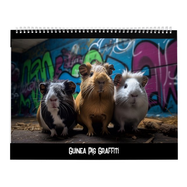 Guinea Gris Graffiti Calendar Kalender (Omslag)
