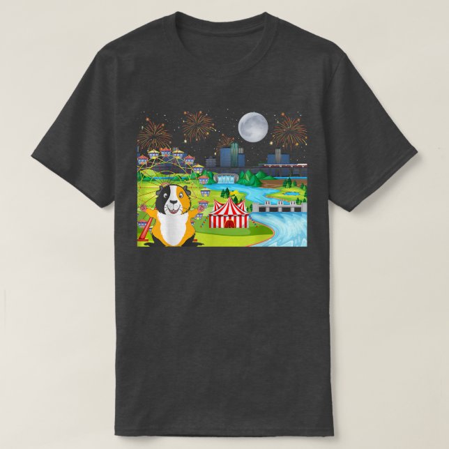 Guinea Gris, Grisar Småbarn, Piggy Theme Park T Shirt (Design framsida)