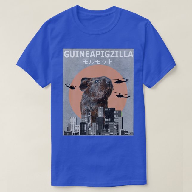 Guinea Gris Guinepigzilla Animal Funny Guinea Gris T Shirt (Design framsida)