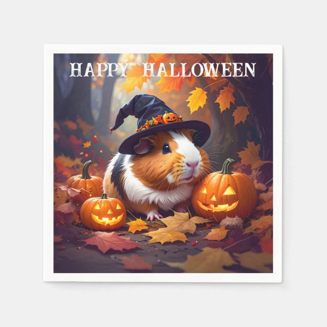 Guinea Gris Halloween Pappersservett (Framsidan)