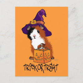 Guinea Gris Halloween Vykort