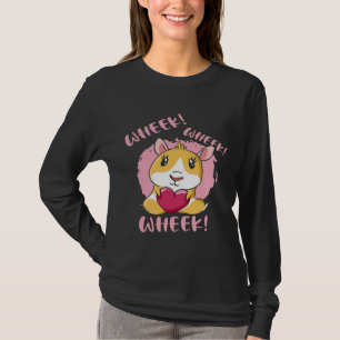 Guinea Gris Heart Wheek Cute Baby Djurälskare T Shirt
