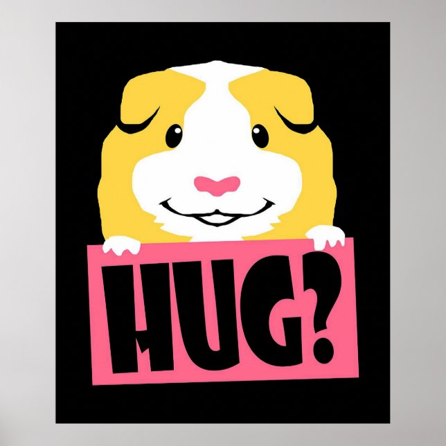 Guinea Gris Hug Cavy | Funny Guinea Gris | Cute Pe Poster (Framsidan)
