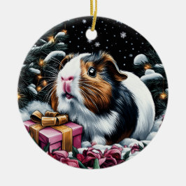 Guinea-Gris-jul Julgransprydnad Keramik