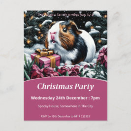 Guinea Gris jul Party Inbjudan Vykort