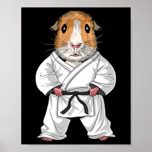 Guinea Gris Karate Ninja Jiu-jitsu Taekwondo Marti Poster