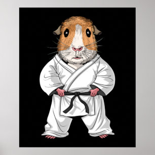Guinea Gris Karate Poster