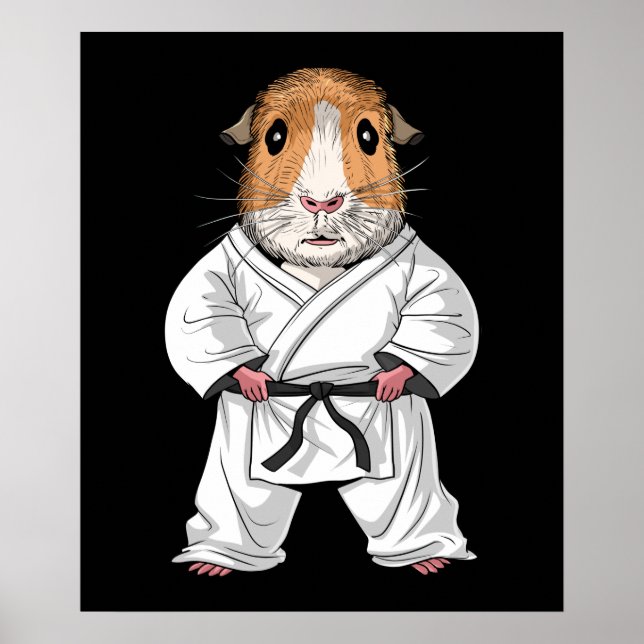 Guinea Gris Karate Poster (Framsidan)
