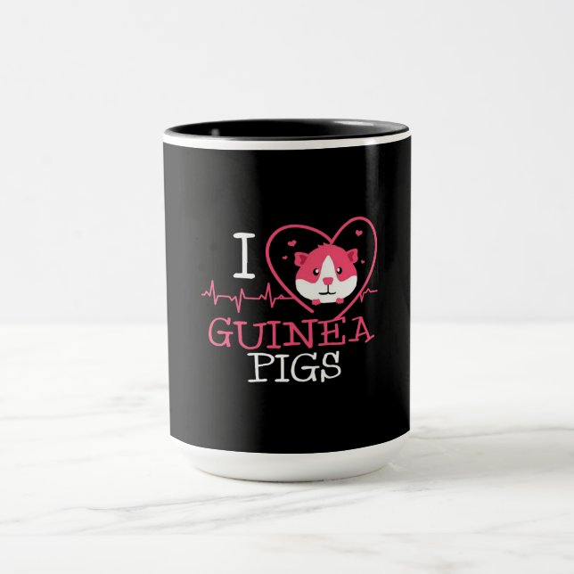 Guinea Gris Kärlek Rodent | Heartslag Guinea Gris Mugg (Center)