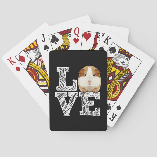 Guinea Gris Kärlek Rodent Wheek Casinokort (Baksidan)