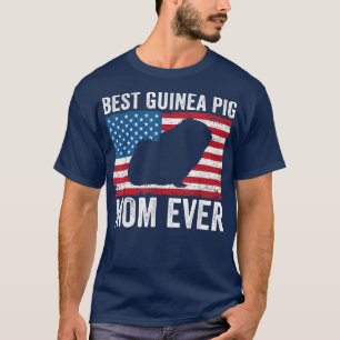 Guinea Gris Mamma Amerikanska Flagga Funny Guinea T Shirt
