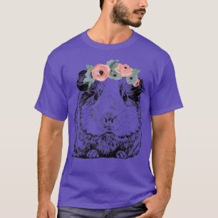 Guinea Gris med Blommigt Headband Premium T Shirt