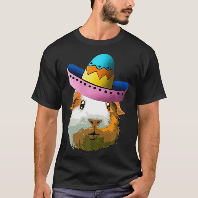 Guinea Gris Mexican Sombrero Cinco De Mayo T Shirt (Framsida)