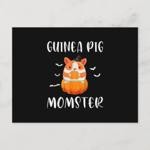 Guinea Gris Momster Pumpkin Monster Funny Hallowee Vykort