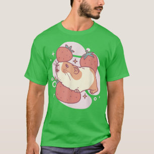 Guinea Gris och jordgubbar Jordgubbe Rodent Pet T Shirt