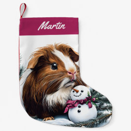 Guinea Gris och Snögubbe Liten Julstrumpa