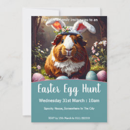 Guinea Gris Påskägg Hunt Inbjudningar