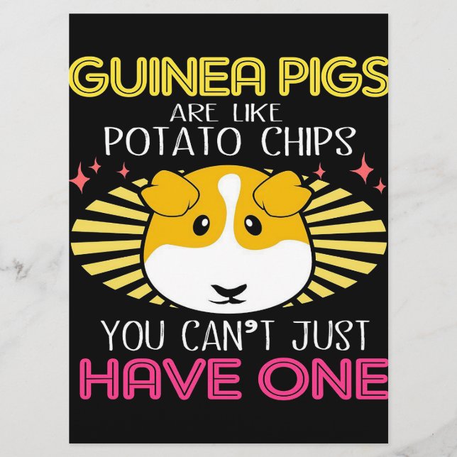 Guinea Gris Potato Chip Funny Pet Owner Gift Ideas Meny (Framsida)
